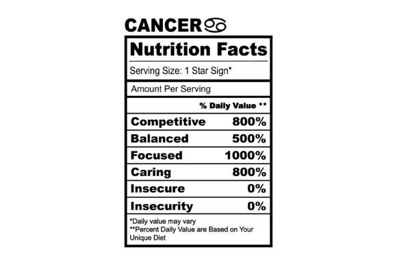 Cancer Zodiac Nutrition Facts SVG Review