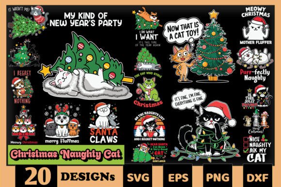 Christmas Naughty Cat SVG Bundle Review