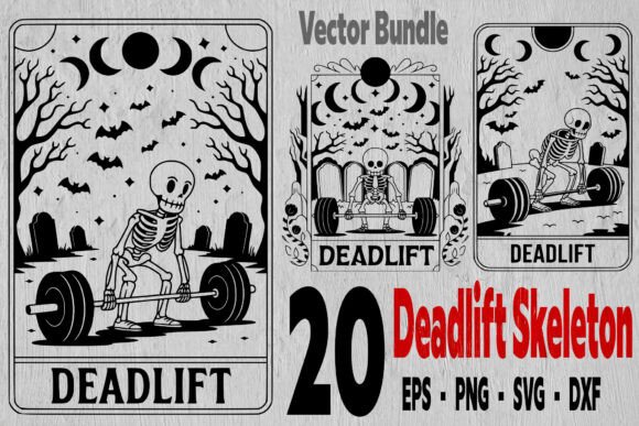 Deadlift Skeleton Tarot Card Bundle Svg Review