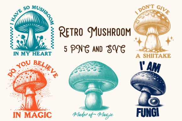 Retro Funny Mushroom SVG Bundle Review